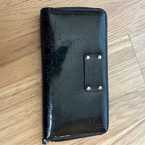 Kate Spade Black patent Wallet with heart detail